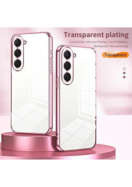 Samsung Galaxy S23 Kılıf Elektrokaplama Darbeye Dayanıklı Tpu Telefon Kılıfı-Pembe (Yurt Dışından) modelleri