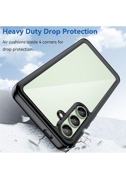 Samsung Galaxy S24 Fe Darbeye Dayanıklı Kılıf Tpu+Akrilik Koruyucu Şeffaf Telefon Kılıfı-Siyah (Yurt Dışından) modelleri