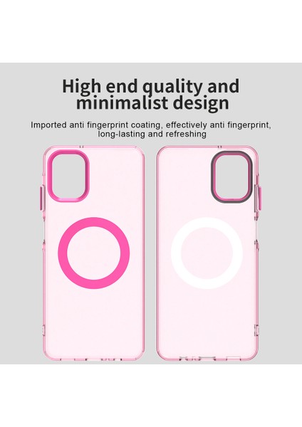 Samsung Galaxy A06 5g Kılıfı Magsafe Anti Drop Hibrit Telefon Arka Kapağı ile Uyumlu-Kırmızı (Yurt Dışından) modelleri