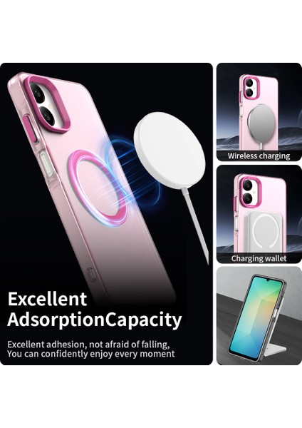 Samsung Galaxy A06 5g Kılıfı Magsafe Anti Drop Hibrit Telefon Arka Kapağı ile Uyumlu-Kırmızı (Yurt Dışından) fırsatları