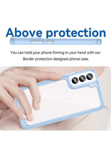 Samsung Galaxy S23+TPU Tampon Akrilik Arka Kapak Düşmeye Karşı Cep Telefonu Kılıfı Koruyucu-Bebek Mavisi (Yurt Dışından) fırsatları