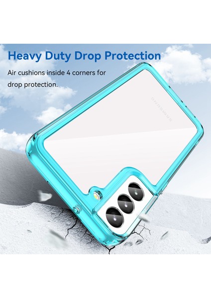 Samsung Galaxy S23+TPU Tampon Akrilik Arka Kapak Düşmeye Karşı Cep Telefonu Kılıfı Koruyucu-Şeffaf Mavi (Yurt Dışından) modelleri