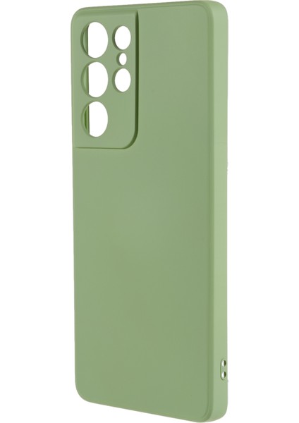 Samsung Galaxy S21 Ultra 5g Tpu Telefon Kılıfı Fiber Astarlı Ka Cep Telefonu Kılıfı-Fasulye Yeşili (Yurt Dışından) modelleri