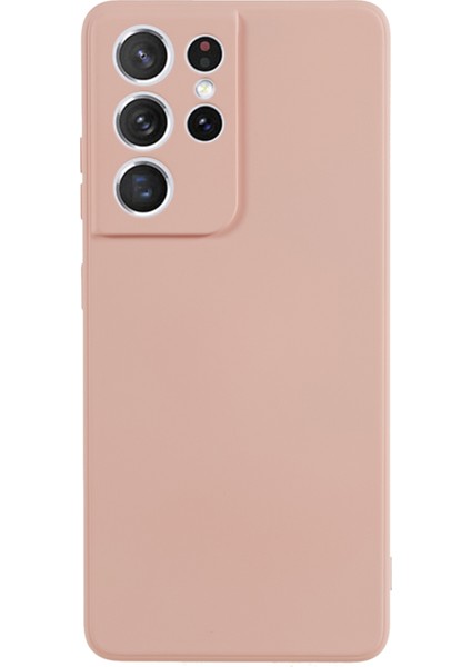 Samsung Galaxy S21 Ultra 5g Tpu Telefon Kılıfı Fiber Astarlı Ka Cep Telefonu Kapağı-Pembe (Yurt Dışından)