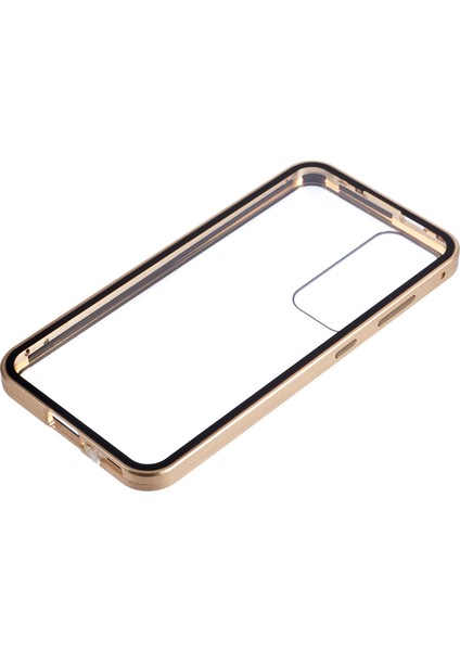 Samsung Galaxy S25+KILIF Manyetik Tam Koruma Şeffaf Telefon Kılıfı-Altın (Yurt Dışından) fırsatları