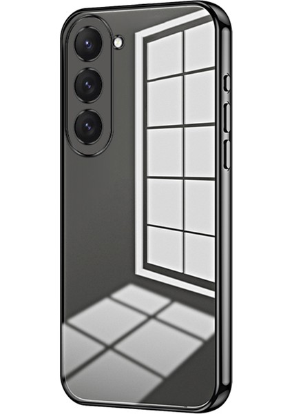 Samsung Galaxy S23 Kılıf Elektrokaplama Darbeye Dayanıklı Tpu Telefon Kılıfı-Siyah (Yurt Dışından)