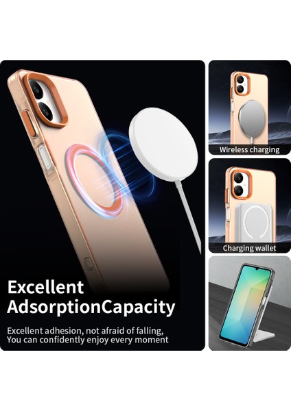 Samsung Galaxy A06 5g Kılıfı Magsafe Anti Drop Hibrit Telefon Arka Kapağı ile Uyumlu-Turuncu (Yurt Dışından) fırsatları