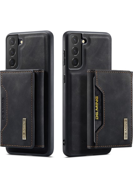 Dg.mıng M2 Serisi Samsung Galaxy S22 5g Manyetik 2'si 1 Arada Cüzdan Darbeye Dayanıklı Telefon Kılıfı Kablosuz Şarj Desteği Kabuk-Siyah (Yurt Dışından)