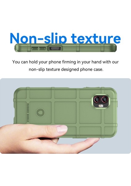 Samsung Galaxy Xcover6 Pro 5g/xcover Pro 2 5g Sağlam Kare Izgara Koruyucu Kılıf Kalınlaştırılmış Tpu Darbeye Dayanıklı Telefon Kabuğu-Yeşil (Yurt Dışından) fırsatları