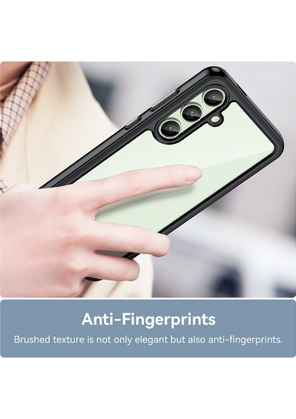 Samsung Galaxy S24 Fe Darbeye Dayanıklı Kılıf Tpu+Akrilik Koruyucu Şeffaf Telefon Kılıfı-Siyah (Yurt Dışından) indirimleri