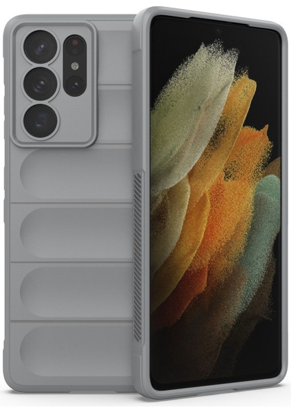 Samsung Galaxy S21 Ultra 5g Için Sağlam Telefon Kılıfı, Düşmeye Lı Hassas Kesik Tpu Kapak-Açık Gri (Yurt Dışından)