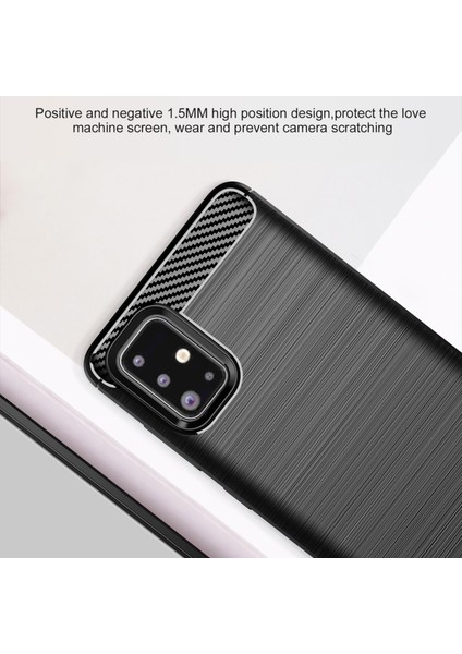 1.8mm Isı Dağıtıcı Tpu Kılıf Tam Fırçalanmış Yüzey Kaplaması Karbon Fiber Doku Telefon Kılıfı Samsung Galaxy A71 4g SM-A715-MAVI (Yurt Dışından) fırsatları
