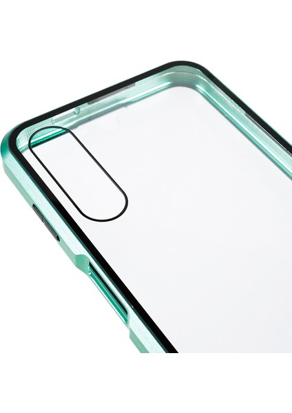 Samsung Galaxy A14 5g/4g Çift Taraflı Temperli Cam Telefon Kılıfı Manyetik Metal Çerçeve Kapak-Yeşil (Yurt Dışından) fırsatları