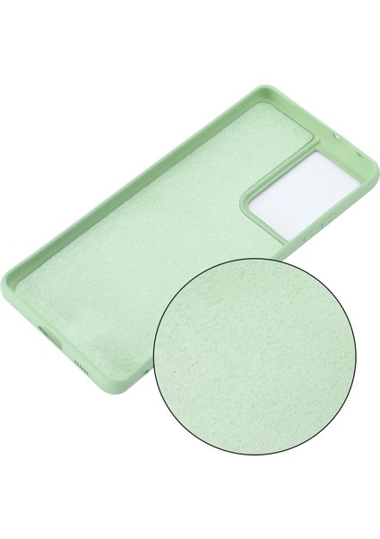 Samsung Galaxy S21 Ultra 5g Darbeye Dayanıklı Yumuşak Sıvı Silikon Kapak Cep Telefonu Kabuk Koruma Kılıfı-Yeşil (Yurt Dışından) modelleri