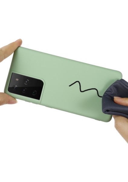 Samsung Galaxy S21 Ultra 5g Darbeye Dayanıklı Yumuşak Sıvı Silikon Kapak Cep Telefonu Kabuk Koruma Kılıfı-Yeşil (Yurt Dışından) fırsatları