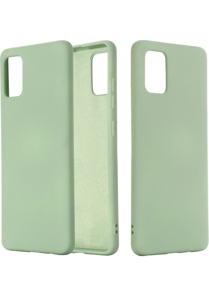 Sıvı Silikon Sevimli Telefon Kılıfı Samsung Galaxy A71 5g SM-A716-YEŞIL (Yurt Dışından) fiyatları