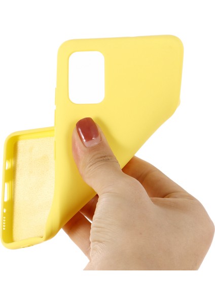 Sıvı Silikon Sevimli Telefon Kılıfı Samsung Galaxy A71 5g SM-A716-SARI (Yurt Dışından) fırsatları