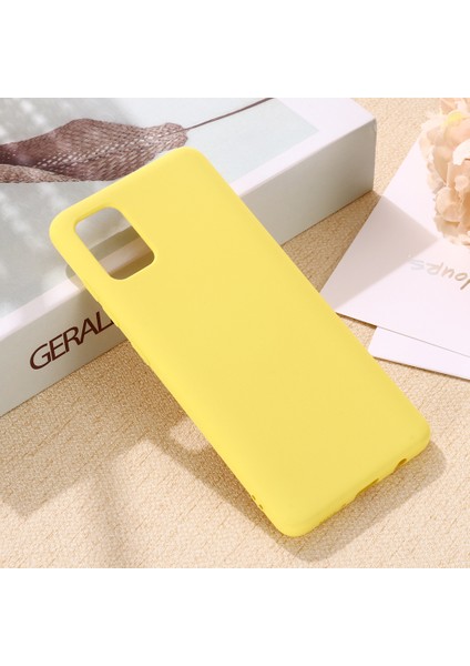 Sıvı Silikon Sevimli Telefon Kılıfı Samsung Galaxy A71 5g SM-A716-SARI (Yurt Dışından) indirimleri