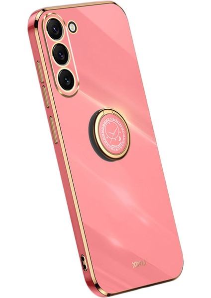 Xınlı Telefon Kılıfı Samsung Galaxy S22+5G, Koruyucu Arka Kapak Elektrokaplama Kabuk Destek Ayağı-Kırmızı (Yurt Dışından)