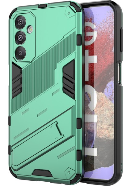 Samsung Galaxy F34 5G/M34 5g Düşmeye Karşı Dayanıklı Telefon Kılıfı Pc+Tpu Arka Kapak ve Ayaklık-Yeşil (Yurt Dışından)