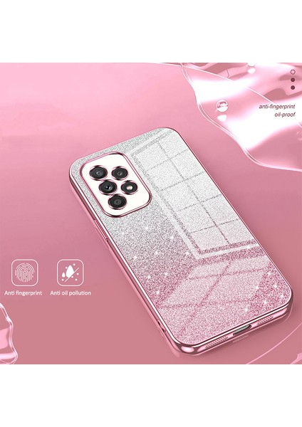 Samsung Galaxy A33 5g Kılıfı Hassas Kesim Degrade Parıltılı Tasarım Telefon Arka Koruyucu-Altın (Yurt Dışından) modelleri