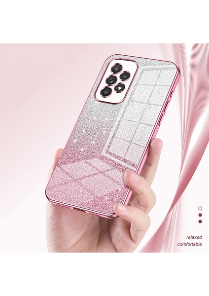 Samsung Galaxy A33 5g Kılıfı Hassas Kesim Degrade Parıltılı Tasarım Telefon Arka Koruyucu-Altın (Yurt Dışından) fırsatları