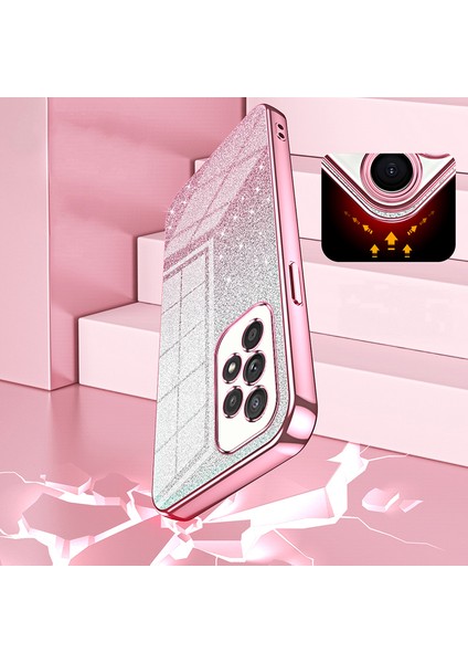 Samsung Galaxy A33 5g Kılıfı Hassas Kesim Degrade Parıltılı Tasarım Telefon Arka Koruyucu-Altın (Yurt Dışından) indirimleri