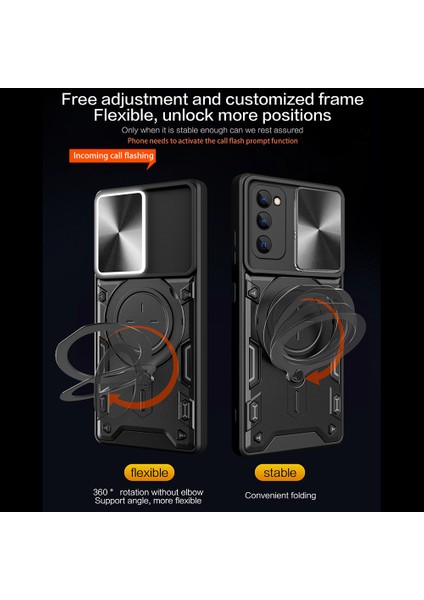 Samsung Galaxy S20 FE/S20 Fe 5G/S20 Fe 2022/S20 Lite Için Kickstand Kılıf, Kayar Kamera Kapağı Pc+Tpu Telefon Kılıfı-Kırmızı (Yurt Dışından) modelleri