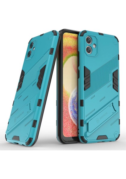Samsung Galaxy A04E 4G/F04 4G/M04 4g Darbeye Dayanıklı Kickstand Kılıf Yumuşak Tpu Sert Pc Düşmeye Karşı Koruyucu Telefon Kılıfı-Bebek Mavisi (Yurt Dışından) fiyatları