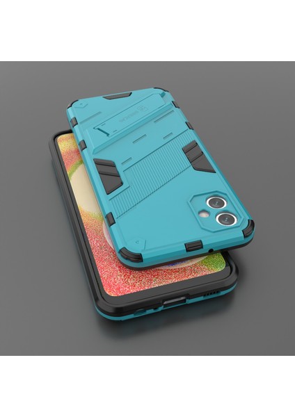 Samsung Galaxy A04E 4G/F04 4G/M04 4g Darbeye Dayanıklı Kickstand Kılıf Yumuşak Tpu Sert Pc Düşmeye Karşı Koruyucu Telefon Kılıfı-Bebek Mavisi (Yurt Dışından) indirimleri
