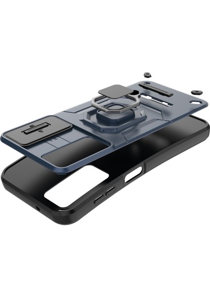 Samsung Galaxy M34 5G/F34 5g Kılıf Slayt Lens Koruyucu Pc+Tpu Telefon Koruyucu Kılıf-Mavi (Yurt Dışından) fiyatları