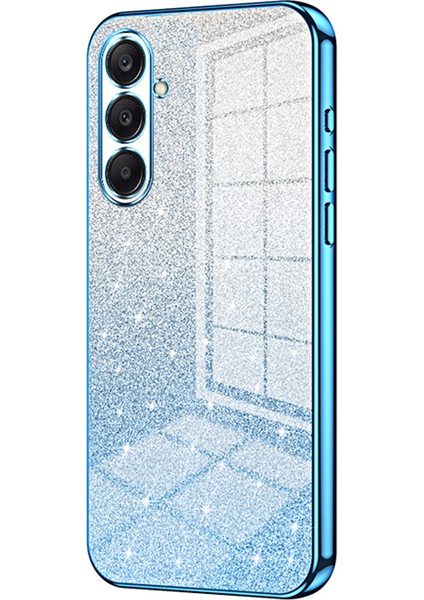 Samsung Galaxy A26 5g Kılıf Galvanik Degrade Parıltılı Tpu Telefon Kılıfı-Mavi (Yurt Dışından)