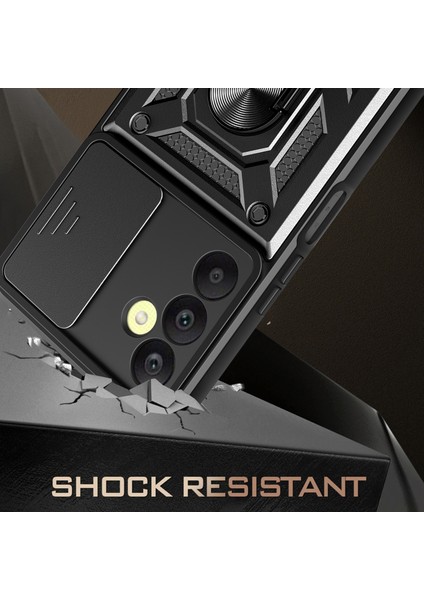 Samsung Galaxy A25 5g Kılıf Çizilmez Pc + Tpu Koruyucu Kapak Kayar Lens Kapağı - Kırmızı (Yurt Dışından) fiyatları