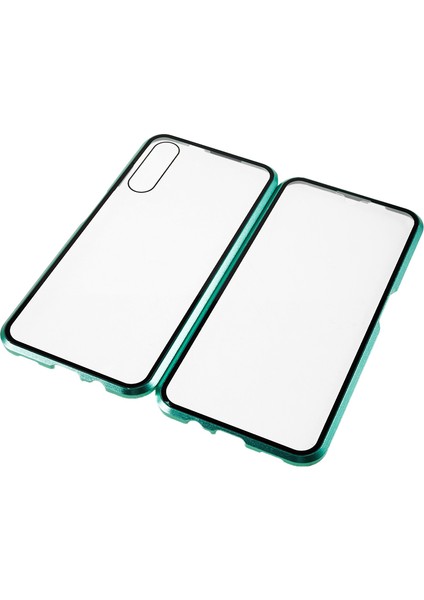 Samsung Galaxy A14 5g/4g Çift Taraflı Temperli Cam Telefon Kılıfı Manyetik Metal Çerçeve Kapak-Yeşil (Yurt Dışından) indirimleri