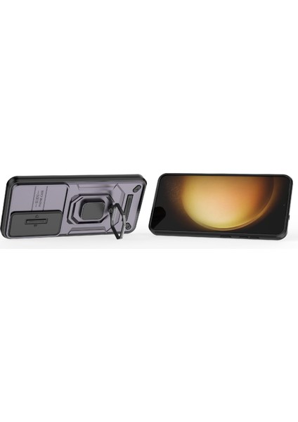 Samsung Galaxy A36 5g Kılıf Pc+Tpu Kickstand Telefon Koruyucu Lens Kapağı Ile-Mor (Yurt Dışından) modelleri