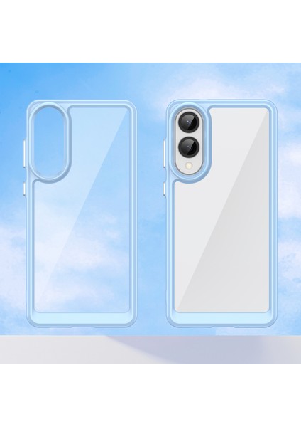 Samsung Galaxy S25 EDGE/S25 Slim Kılıf Tpu+Akrilik Koruyucu Şeffaf Telefon Kılıfı-Mavi (Yurt Dışından) fiyatları