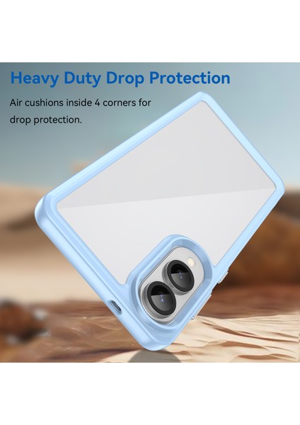 Samsung Galaxy S25 EDGE/S25 Slim Kılıf Tpu+Akrilik Koruyucu Şeffaf Telefon Kılıfı-Mavi (Yurt Dışından) fırsatları