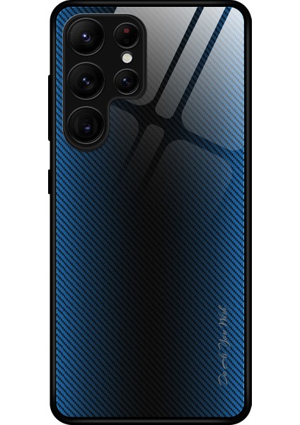 Samsung Galaxy S24 Ultra Kılıf Slim-Fit Cep Telefonu Kapağı Temperli Cam+Tpu Kabuk-Bebek Mavisi (Yurt Dışından)