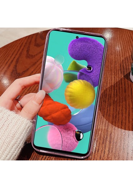 Kadem Samsung Galaxy A51 5g SM-A516 Yumuşak Tpu Telefon Kılıfı Çiçek Yapay Elmas Dekor Degrade Parıltılı Telefon Kılıfı-Mor (Yurt Dışından) fırsatları
