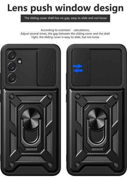 Samsung Galaxy A14 5G/A14 4g Pc+Tpu Hibrit Arka Kapak Halkası Destekli Kayar Kapak Kamera Koruma Çizilmeye Dayanıklı Telefon Kılıfı-Altın (Yurt Dışından) fiyatları
