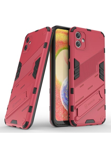 Samsung Galaxy A04E 4G/F04 4G/M04 4g Darbeye Dayanıklı Kickstand Kılıf Yumuşak Tpu Sert Pc Düşmeye Karşı Koruyucu Telefon Kılıfı-Gül (Yurt Dışından) fiyatları