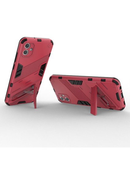 Samsung Galaxy A04E 4G/F04 4G/M04 4g Darbeye Dayanıklı Kickstand Kılıf Yumuşak Tpu Sert Pc Düşmeye Karşı Koruyucu Telefon Kılıfı-Gül (Yurt Dışından) modelleri