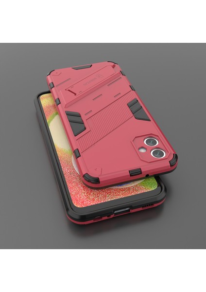 Samsung Galaxy A04E 4G/F04 4G/M04 4g Darbeye Dayanıklı Kickstand Kılıf Yumuşak Tpu Sert Pc Düşmeye Karşı Koruyucu Telefon Kılıfı-Gül (Yurt Dışından) indirimleri
