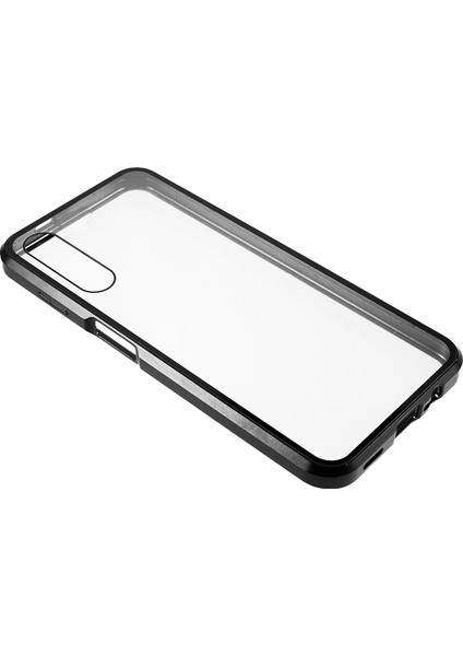 Samsung Galaxy A14 5g/4g Çift Taraflı Temperli Cam Telefon Kılıfı Manyetik Metal Çerçeve Kapak-Siyah (Yurt Dışından) modelleri