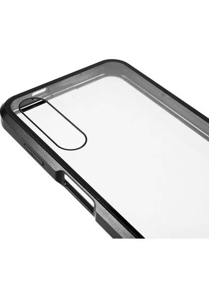 Samsung Galaxy A14 5g/4g Çift Taraflı Temperli Cam Telefon Kılıfı Manyetik Metal Çerçeve Kapak-Siyah (Yurt Dışından) fırsatları