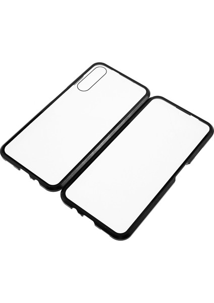 Samsung Galaxy A14 5g/4g Çift Taraflı Temperli Cam Telefon Kılıfı Manyetik Metal Çerçeve Kapak-Siyah (Yurt Dışından) indirimleri