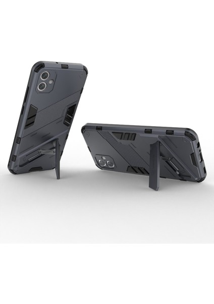 Samsung Galaxy A04E 4G/F04 4G/M04 4g Darbeye Dayanıklı Kickstand Kılıf Yumuşak Tpu Sert Pc Düşmeye Karşı Koruyucu Telefon Kılıfı-Gri (Yurt Dışından) modelleri