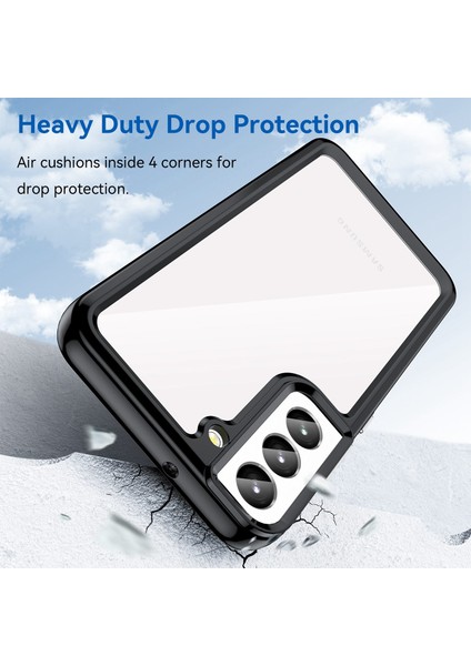 Samsung Galaxy S23+TPU Tampon Akrilik Arka Kapak Düşmeye Karşı Cep Telefonu Kılıfı Koruyucu-Siyah (Yurt Dışından) modelleri