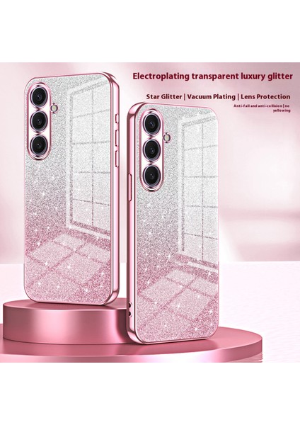 Samsung Galaxy S25+KILIF Galvanik Degrade Parıltılı Tpu Telefon Kılıfı-Altın (Yurt Dışından) fiyatları