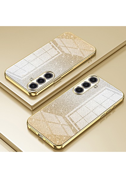 Samsung Galaxy S25+KILIF Galvanik Degrade Parıltılı Tpu Telefon Kılıfı-Altın (Yurt Dışından) fırsatları